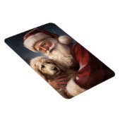 Goldendoodle Met Sinterklaas Feestelijke Kerstmis Magneet (Rechterzijde)