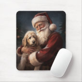 Goldendoodle Met Sinterklaas Feestelijke Kerstmis Muismat (Met muis)