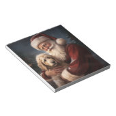 Goldendoodle Met Sinterklaas Feestelijke Kerstmis Notitieblok (Schuin)