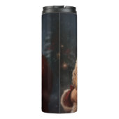 Goldendoodle Met Sinterklaas Feestelijke Kerstmis Thermosbeker (Achterkant)