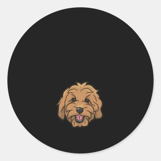 Goldendoodle Moeder Doodle Mama Gouden Doodle Ronde Sticker (Voorkant)