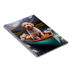 Goldendoodle op een peddel: Een landschappelijk av Notitieboek