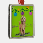 Goldendoodle Ornament op groen (Rechts)