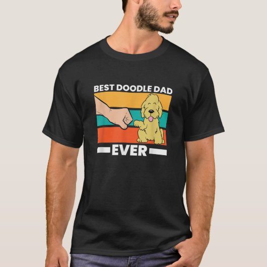 Goldendoodle Papa Beste Doodle Papa Ooit T-shirt (Voorkant)