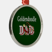 Goldendoodle papa metalen ornament (Rechts)