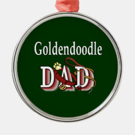 Goldendoodle papa metalen ornament