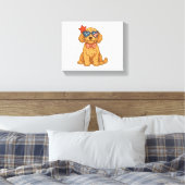 Goldendoodle Patriottische Cliparts Canvas Afdruk (Insitu (Slaapkamer))