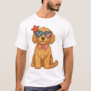 Goldendoodle Patriottische Cliparts T-shirt