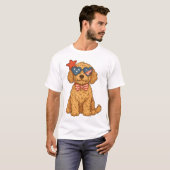 Goldendoodle Patriottische Cliparts T-shirt (Voorkant volledig)