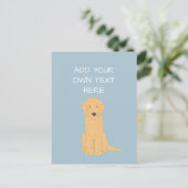Goldendoodle Personalized Dog Name Briefkaart (Staand voorkant)