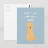 Goldendoodle Personalized Dog Name Briefkaart (Voorkant / Achterkant)