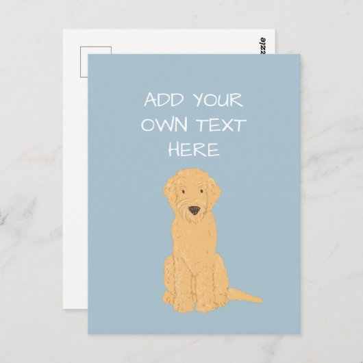 Goldendoodle Personalized Dog Name Briefkaart (Voorkant / Achterkant)