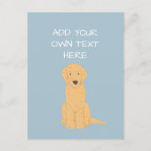 Goldendoodle Personalized Dog Name Briefkaart (Voorkant)