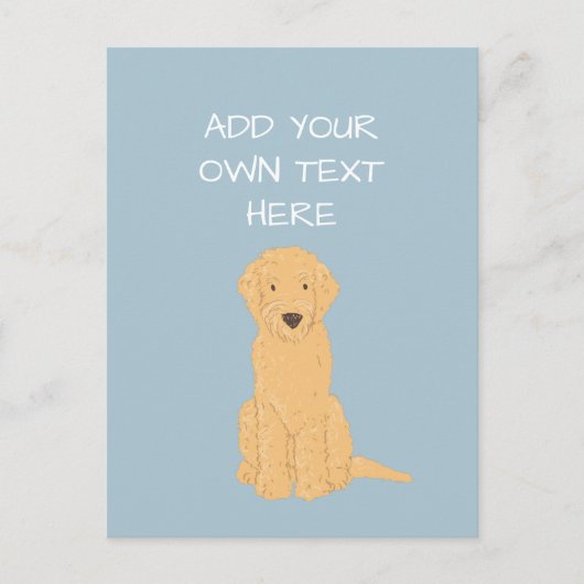 Goldendoodle Personalized Dog Name Briefkaart (Voorkant)