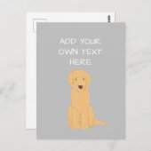 Goldendoodle Personalized Dog Name Briefkaart (Voorkant / Achterkant)