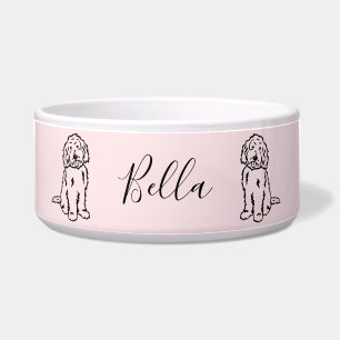 Goldendoodle Personalized Dog Water Bowl Voerbakje