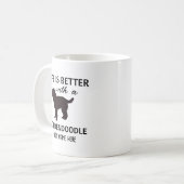 Goldendoodle Personalized Life is beter Koffiemok (Voorkant links)
