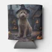 Goldendoodle pompoenen Halloween eng Blikjeskoeler (Achterkant)