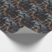 Goldendoodle pompoenen Halloween eng Cadeaupapier (Hoek)