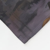 Goldendoodle pompoenen Halloween eng Fleece Deken (Hoek)