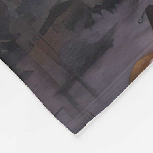 Goldendoodle pompoenen Halloween eng Fleece Deken (Hoek)