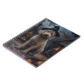 Goldendoodle pompoenen Halloween eng Notitieboek (Linkerzijde)