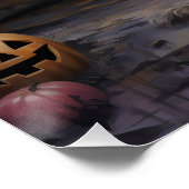 Goldendoodle pompoenen Halloween eng Perfect Poster (Hoek)