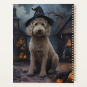 Goldendoodle pompoenen Halloween eng Planner (Achterkant)