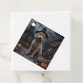 Goldendoodle Pompoenen Halloween Griezelen Bedankjes Labels (In situ)