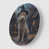 Goldendoodle Pompoenen Halloween Griezelen Grote Klok (Hoek)