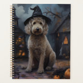 Goldendoodle Pompoenen Halloween Griezelen Planner (Voorkant)