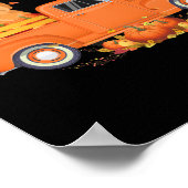 Goldendoodle Pumpkin Truck Herfst Leaf Thanksgivin Poster (Hoek)