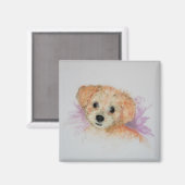 Goldendoodle Puppy Dog Art Magnet (Voorkant / Achterkant)
