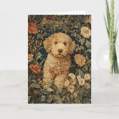 Goldendoodle Puppy Flower Garden Bedankkaart (Voorkant)
