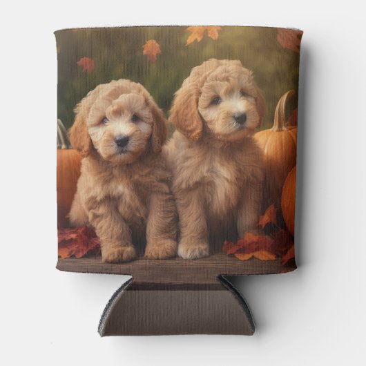 Goldendoodle Puppy Herfst Delight Pompoen Blikjeskoeler (Voorkant)