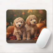 Goldendoodle Puppy Herfst Delight Pompoen Muismat (Met muis)