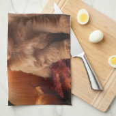 Goldendoodle Puppy Herfst Delight Pompoen Theedoek (Quarter Fold)