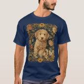 Goldendoodle Puppy in ouderwetse tuin T-shirt (Voorkant)