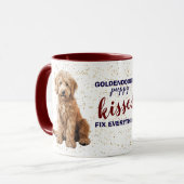Goldendoodle Puppy Kisses Repareer Alles Mok (Voorkant links)
