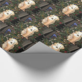 GoldenDoodle Puppy met kerstboom Cadeaupapier (Hoek)