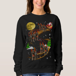 Goldendoodle Rendier Kerstmis Hond Rijden Santa X Trui