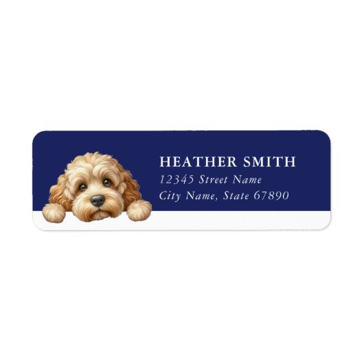 Goldendoodle Retouradreslabels Etiket (Voorkant)