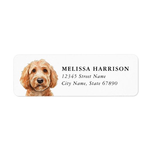 Goldendoodle Retouradreslabels Etiket (Voorkant)