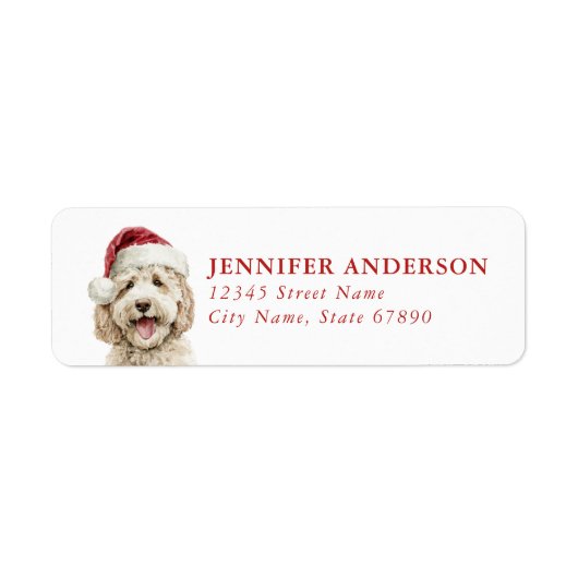 Goldendoodle retouradreslabels etiket (Voorkant)