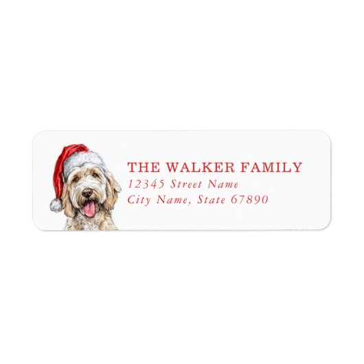 Goldendoodle retouradreslabels etiket (Voorkant)