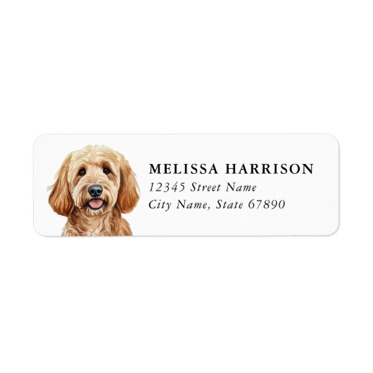 Goldendoodle Retouradreslabels Etiket (Voorkant)