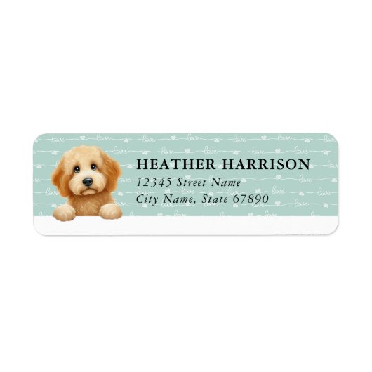 Goldendoodle Retouradreslabels Etiket (Voorkant)
