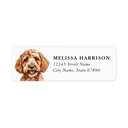Goldendoodle Retouradreslabels Etiket (Voorkant)