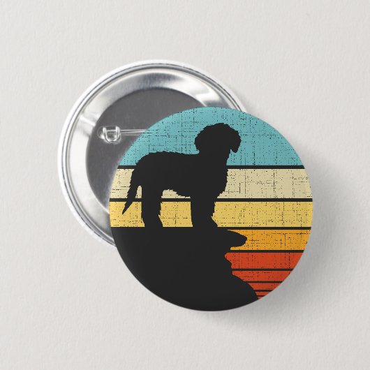 GoldenDoodle Retro  jaren 60 70s Hondenbezitter Ronde Button 5,7 Cm (Voorkant /achterkant)