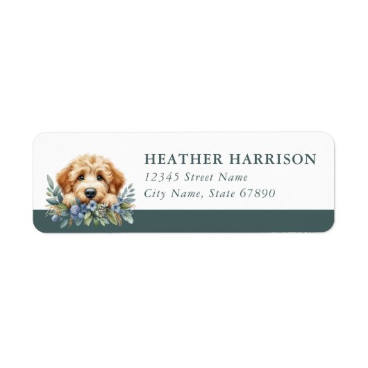 Goldendoodle Return Address Labels (Voorkant)